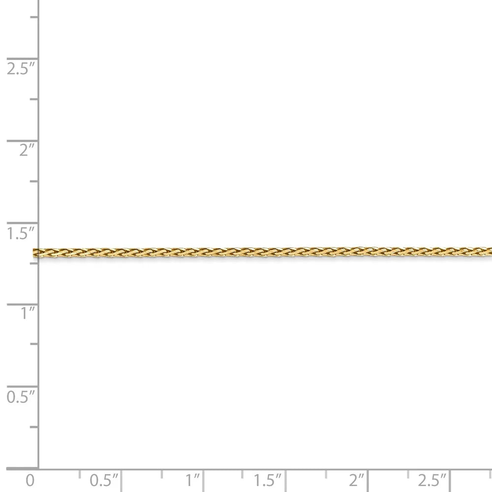 14kt Yellow Gold Diamond Cut Wheat Chain 24 inch Lobster Clasp G8600