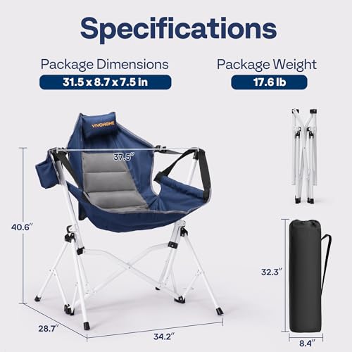 Hammock Camping Chair with Adjustable Pillow W88941