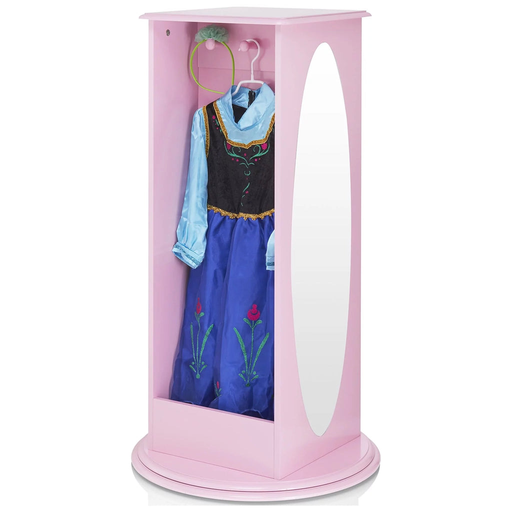 Pink Rotating Dress-Up Storage Armoire with 2 Mirrors R956