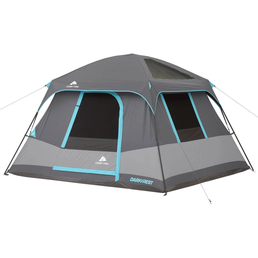 6-Person Dark Rest Cabin Tent with Skylight Ceiling Panels S78419