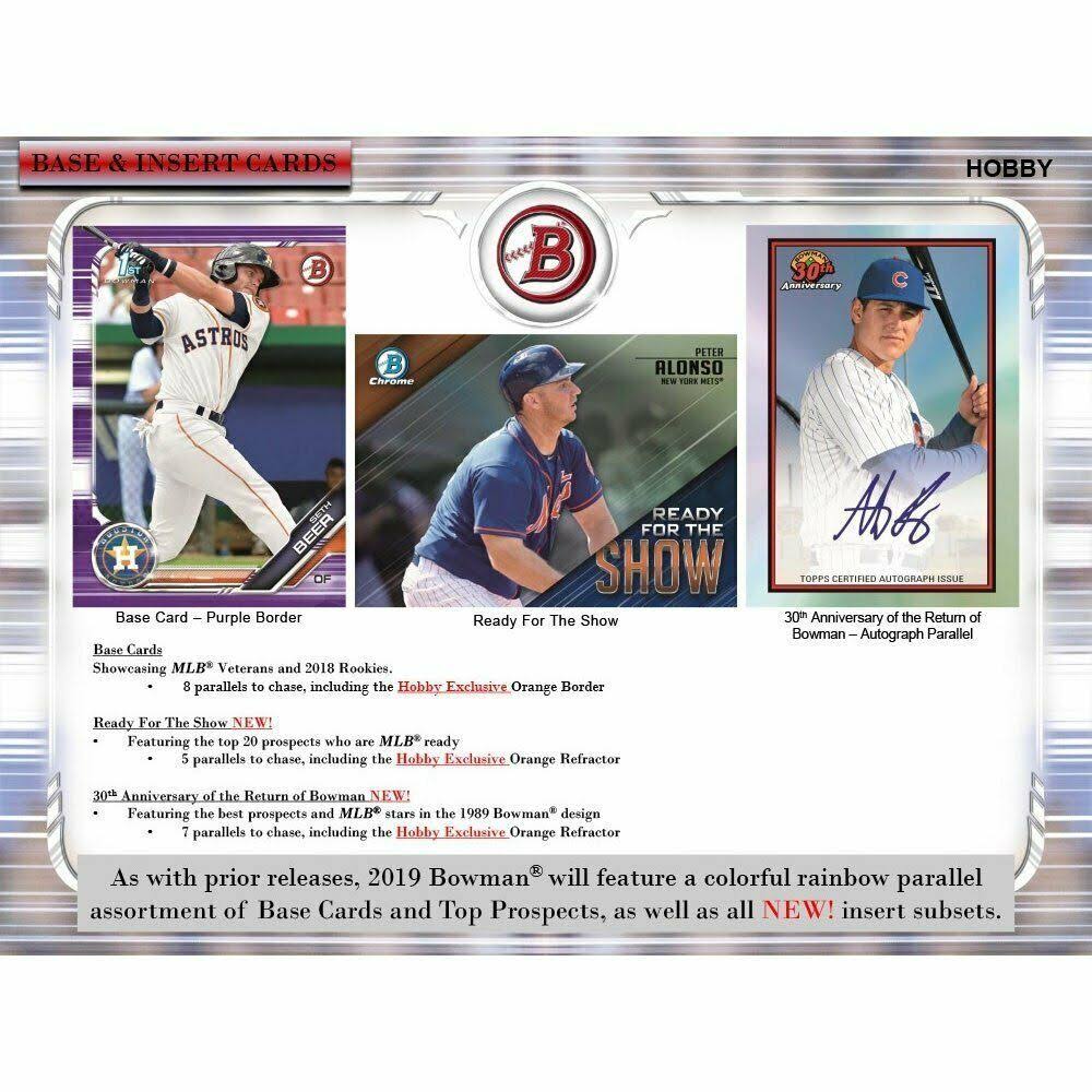 2019 Bowman Baseball 6ct Blaster Box L549