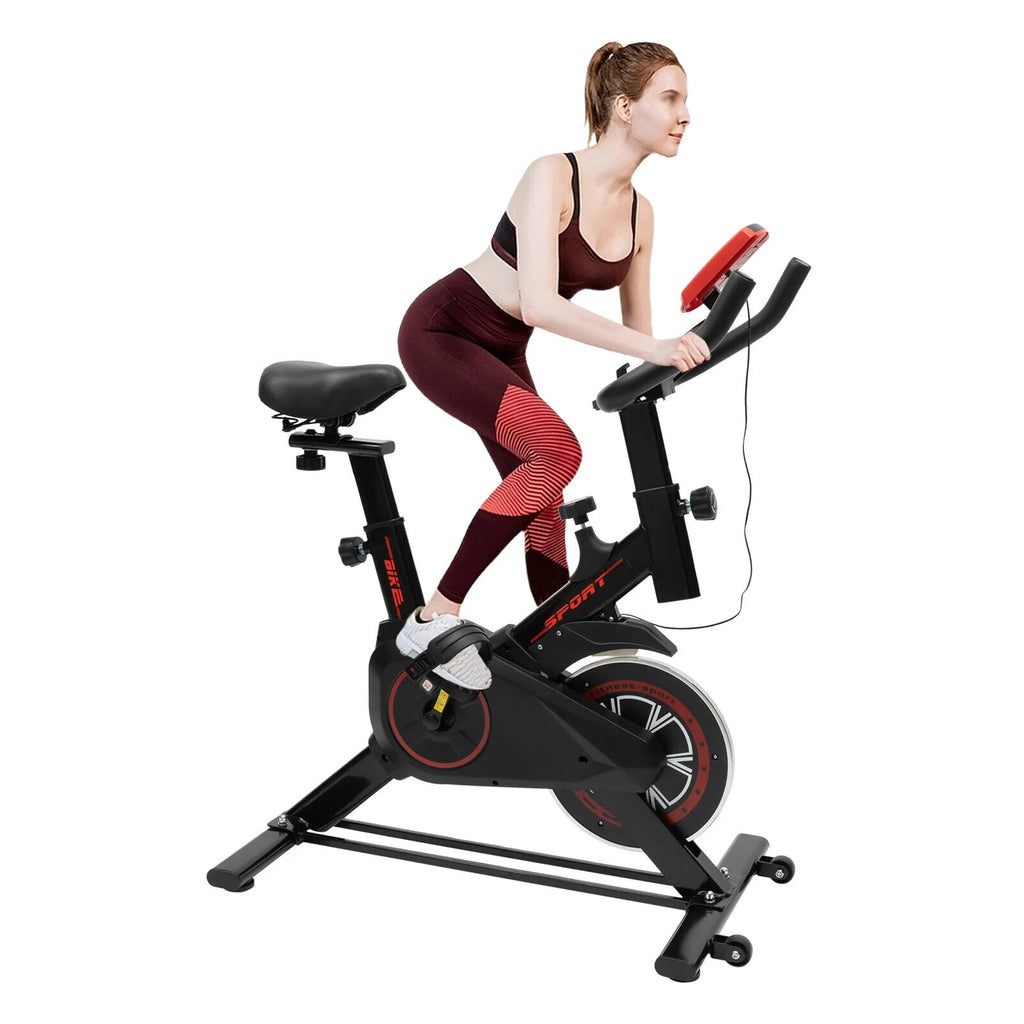 Indoor Cycling Exercise Bike Black S7302