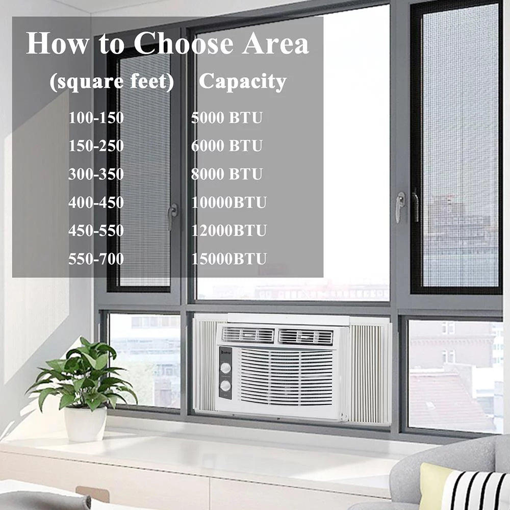 5000BTU White Window Air Conditioner S841