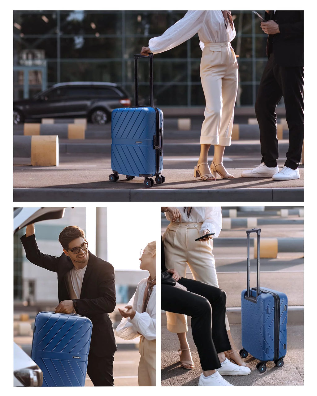 Hardside Carry On Luggage, Lightweight PC Suitcase with Spinner Wheels & TSA Lock X19623