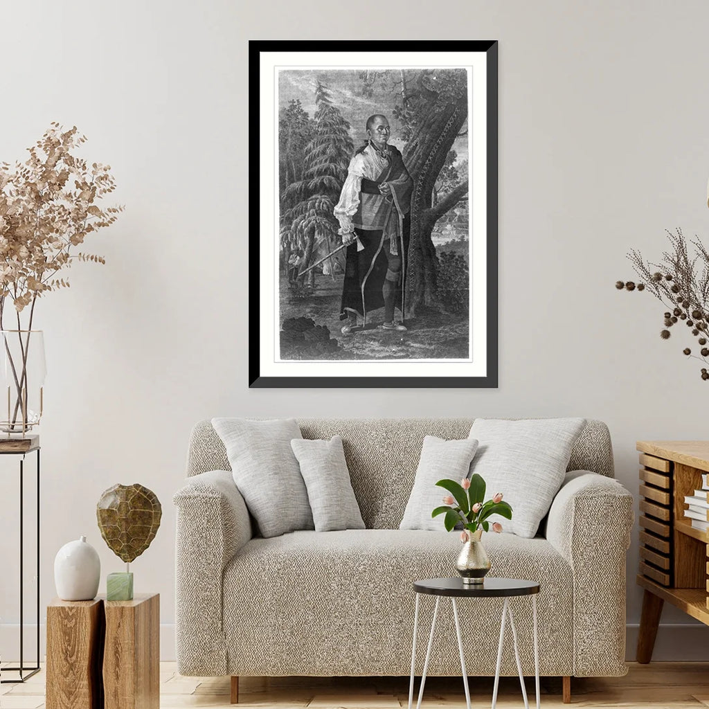 Framed Print Portrait of Hendrick Mohawk chief N166120
