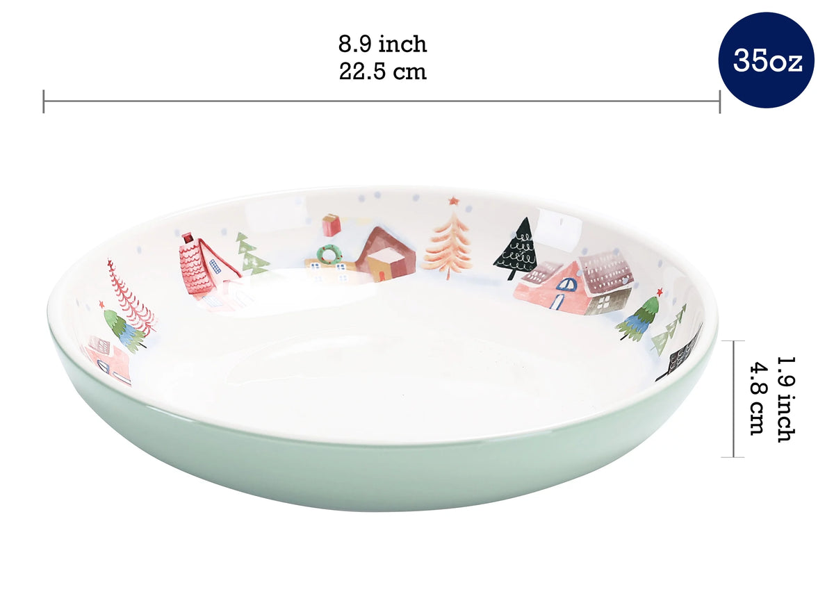 Ceramic 35oz Dinner Bowls Set of 4 D9495