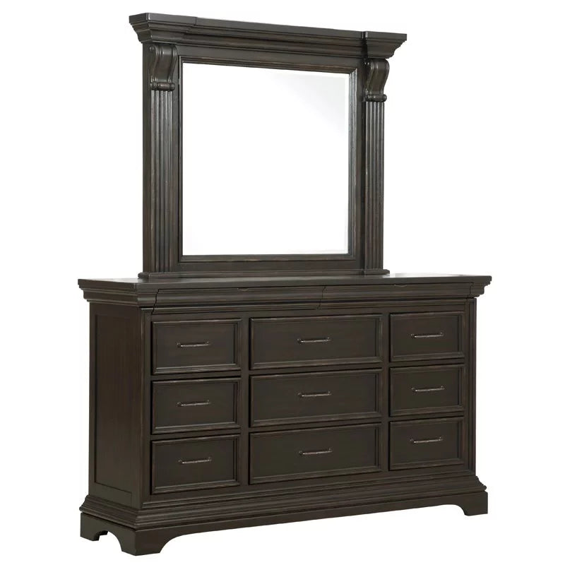 11 Drawer Wood Dresser with Mirror X47764
