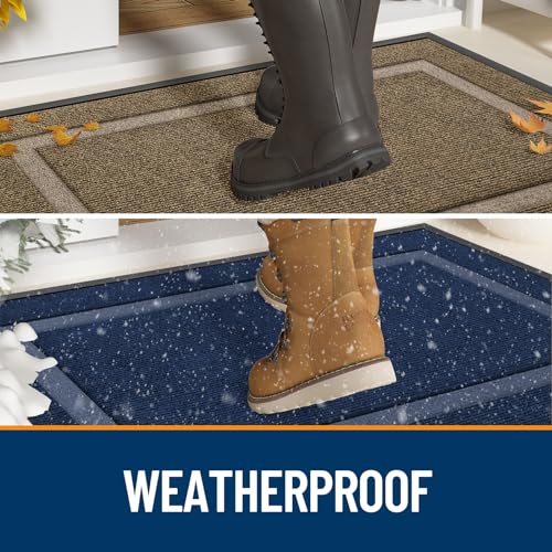 Black Waterproof Natural Rubber Doormat K842155