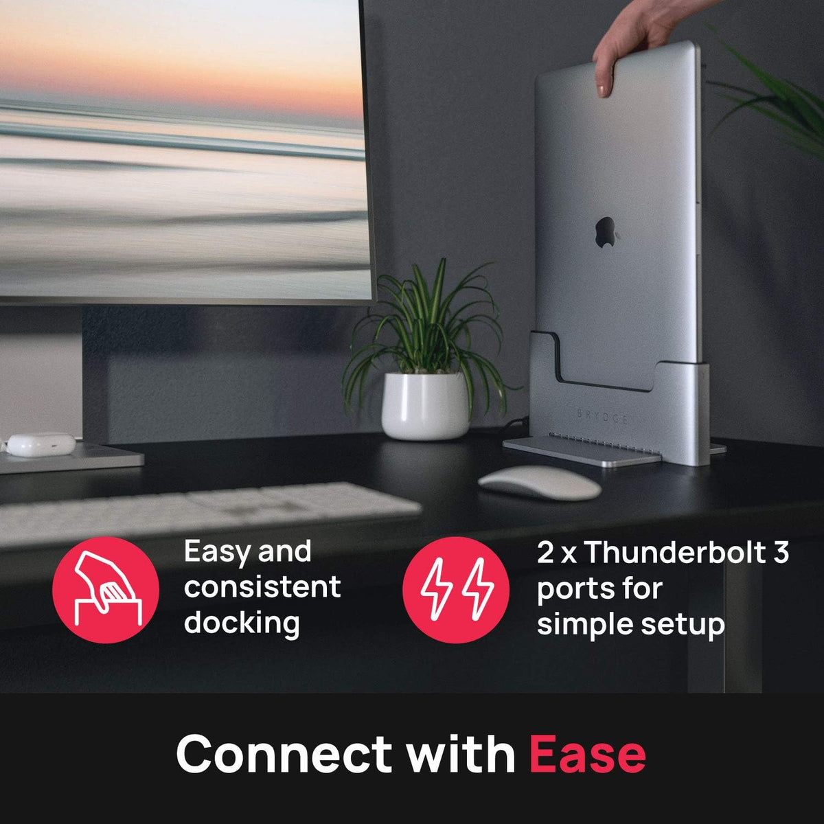 Vertical Laptop Stand for 15-inch MacBook Pro S988