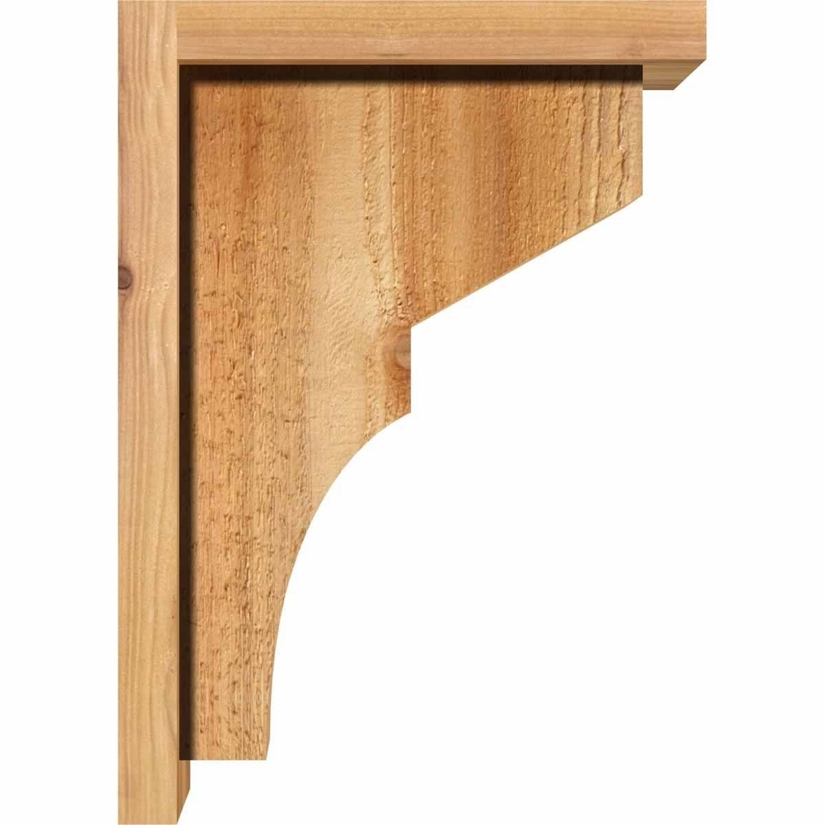 Monterey Rough Sawn Corbel with Backplate, Western Red Cedar N816