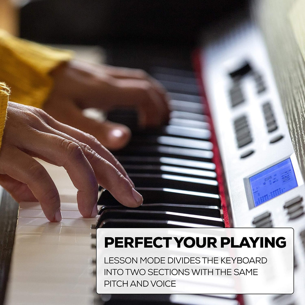 88-Key Digital Piano with Velocity-Sensitive Keys and Built-In Speakers B520821