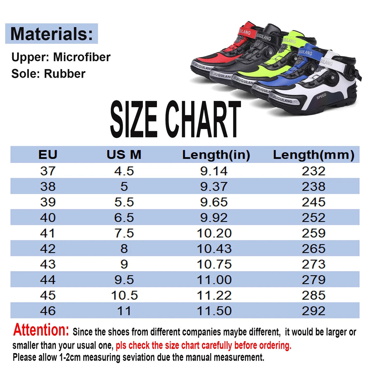 Men Motorcycle Shoes Anti-Slip Boots D5724