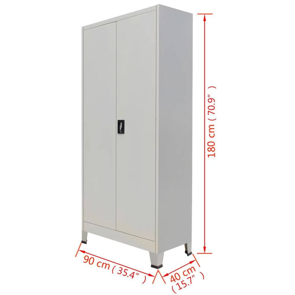 Gray Steel Locker Cabinet with 2 Doors U864