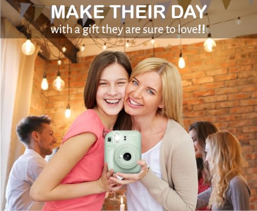 Instant Film Camera Pastel Blue with Twin Pack Instant Film 20 Prints and Case T63213