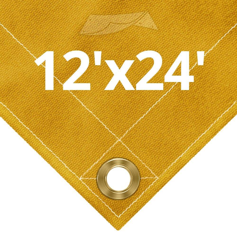 10 oz Tan Canvas Tarps 12 x 24 P4912