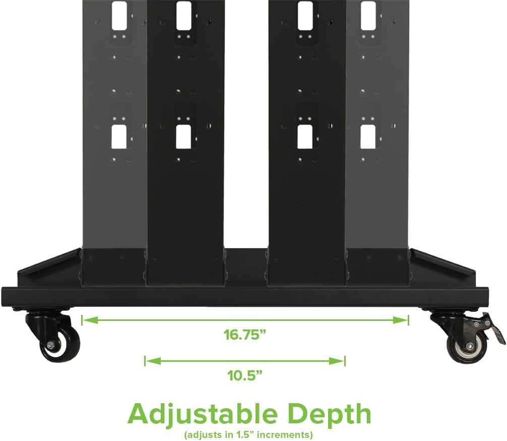 4ft Open Frame 19 Inch 22U 4-Post Server Rack with Casters Q834516