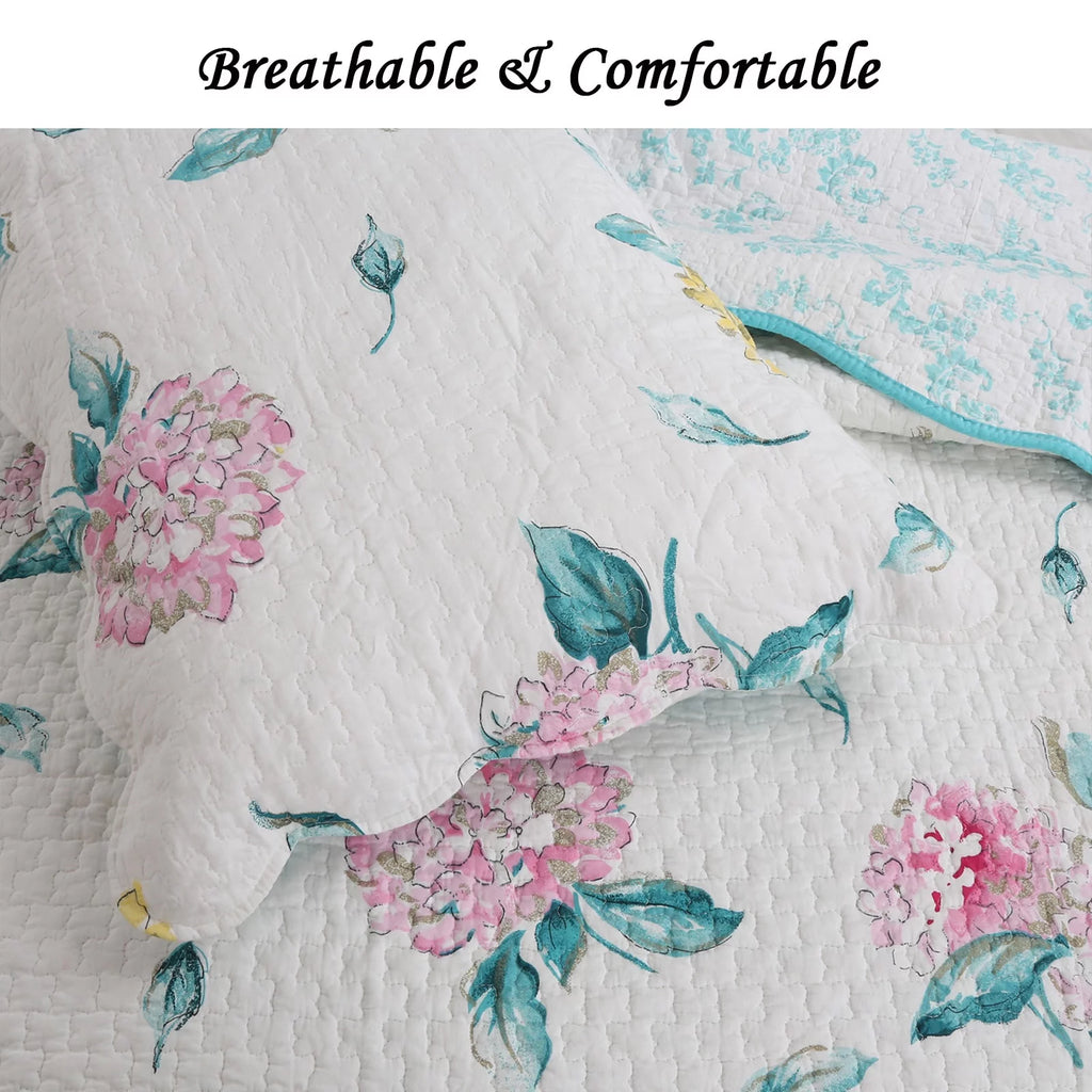Queen Reversible Cotton Quilt Set R886