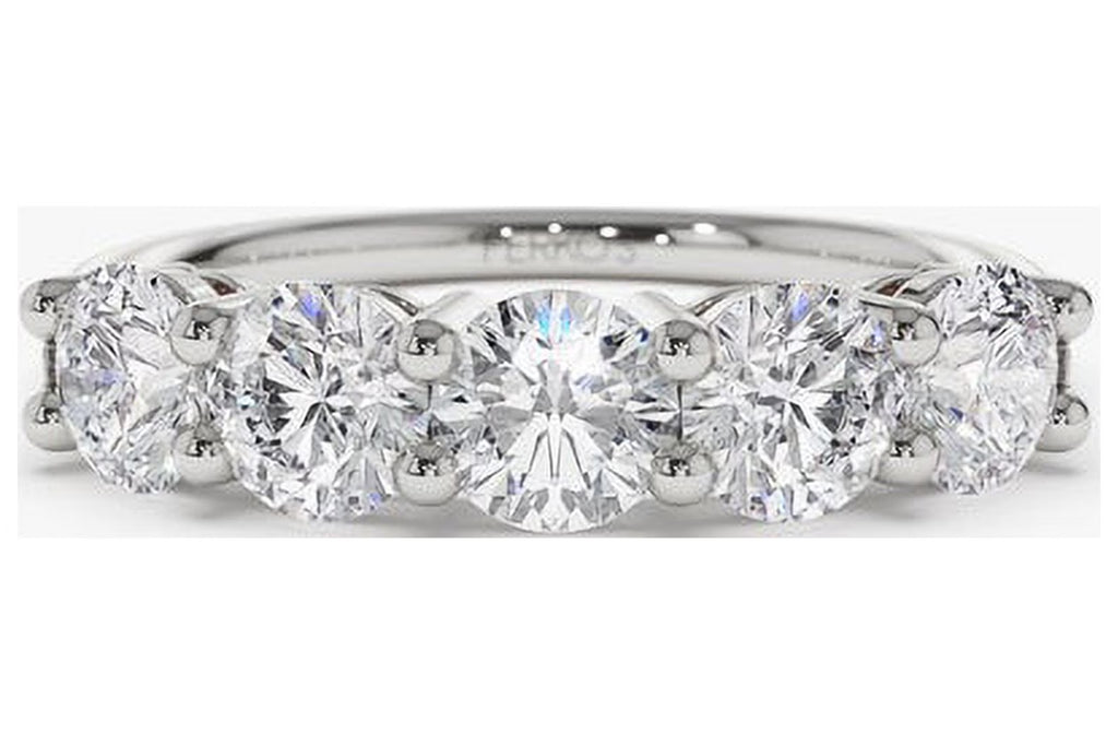 Solid 950 Platinum Moissanite Engagement Band L472