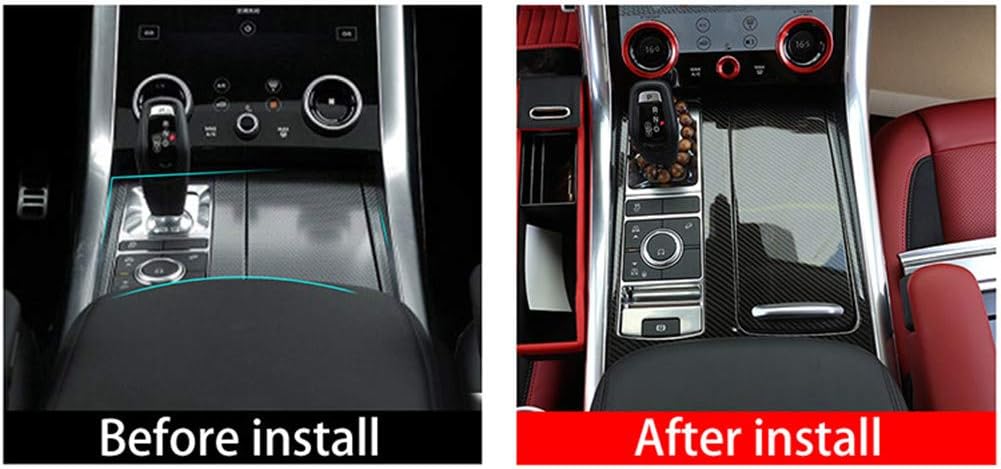 Carbon Fiber Style ABS Plastic Center Console Panel Cover Trim U8930
