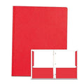 Red 2-Pocket Folders with Prongs, 25/Box H938353