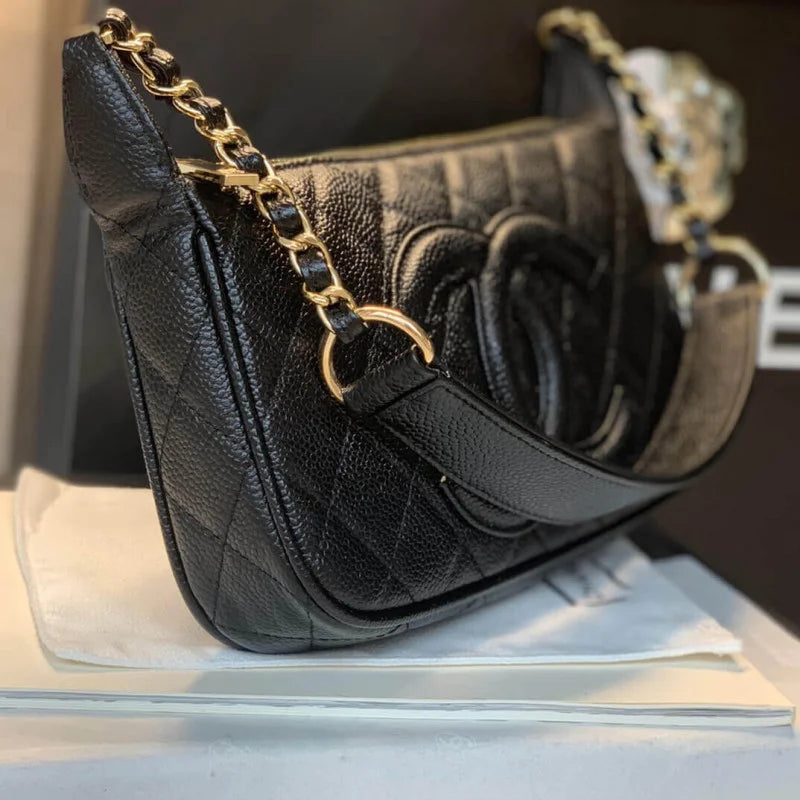 Grained Leather Hobo Bag Z49817