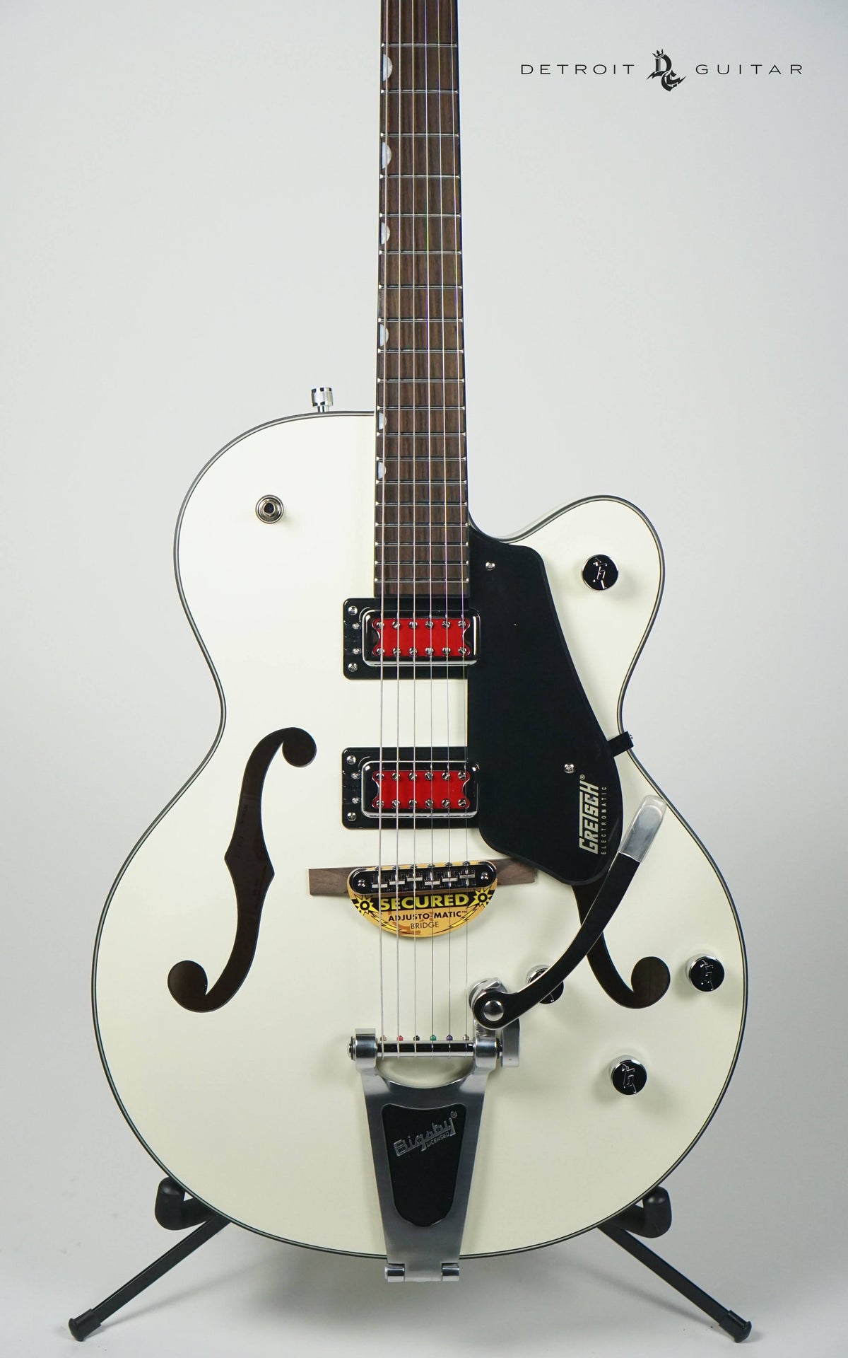 Matte Vintage White Hollow Body Electric Guitar E51264