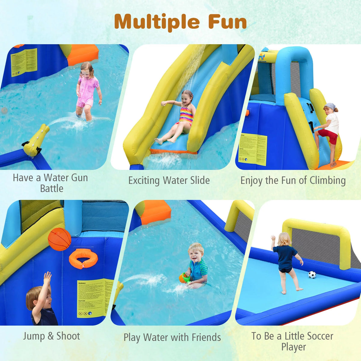Inflatable Climbing Wall Water Slide Bounce House S51821