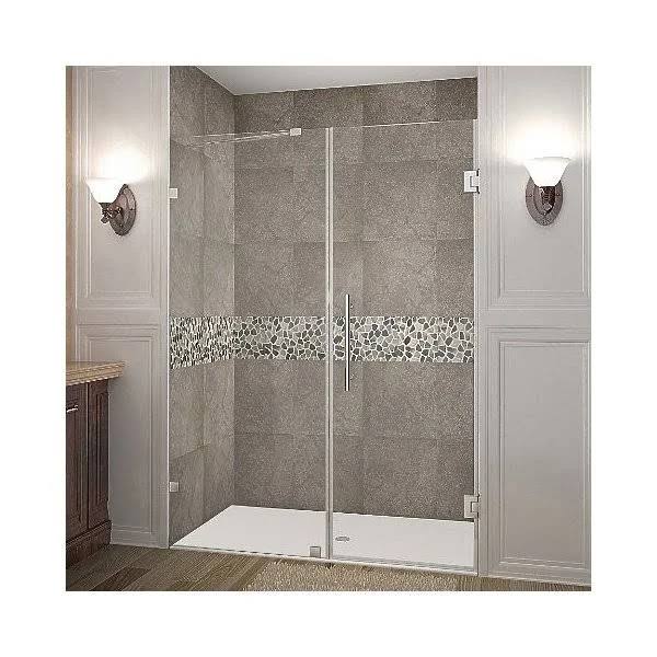 Frameless Hinged Shower Door, 56x22 x 72 W47543