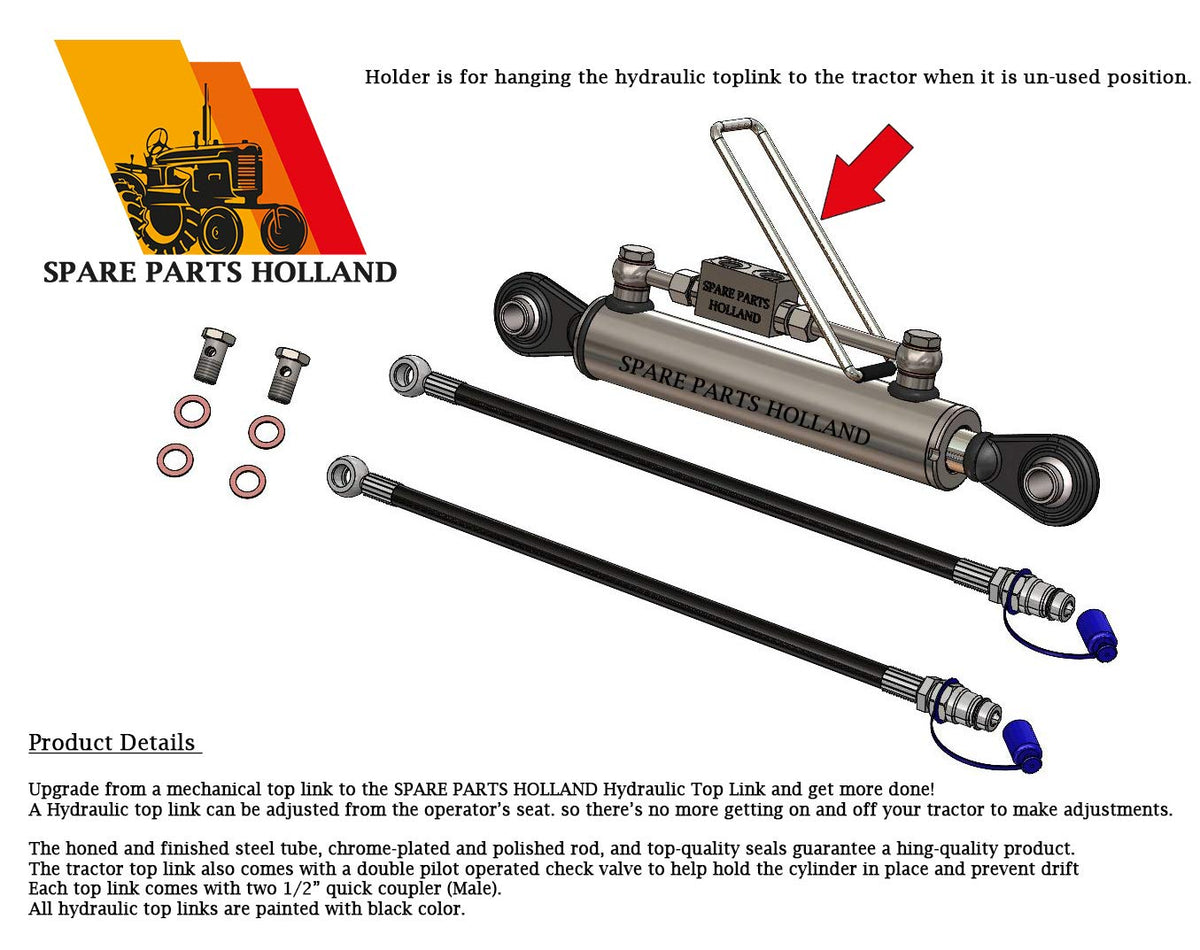 Hydraulic Top Link Cat. 1-1 with Locking Block X6663