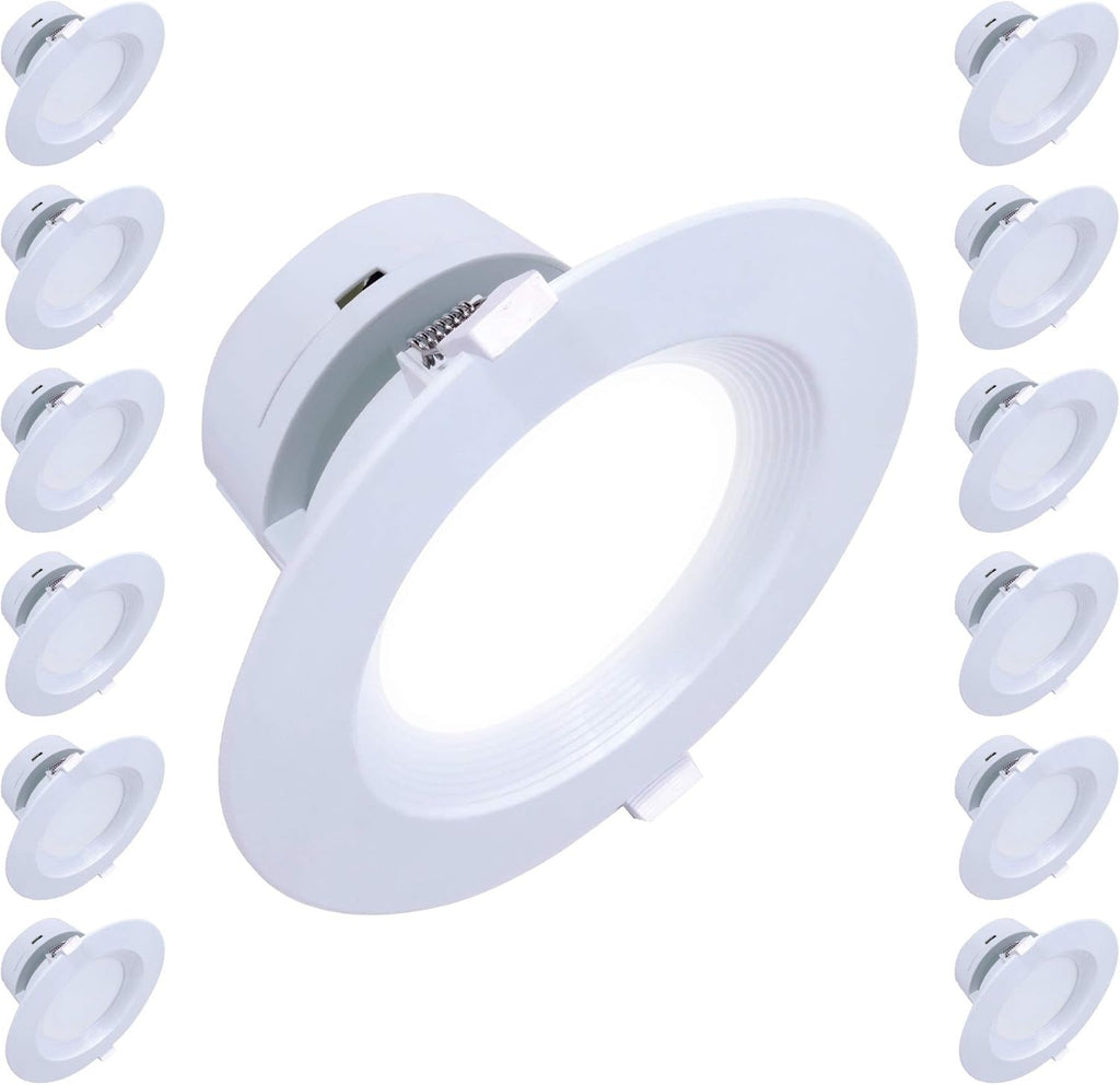 12 Pack 6 Inch Canless LED Downlight 9W 700 Lumens Soft White 2700K M990