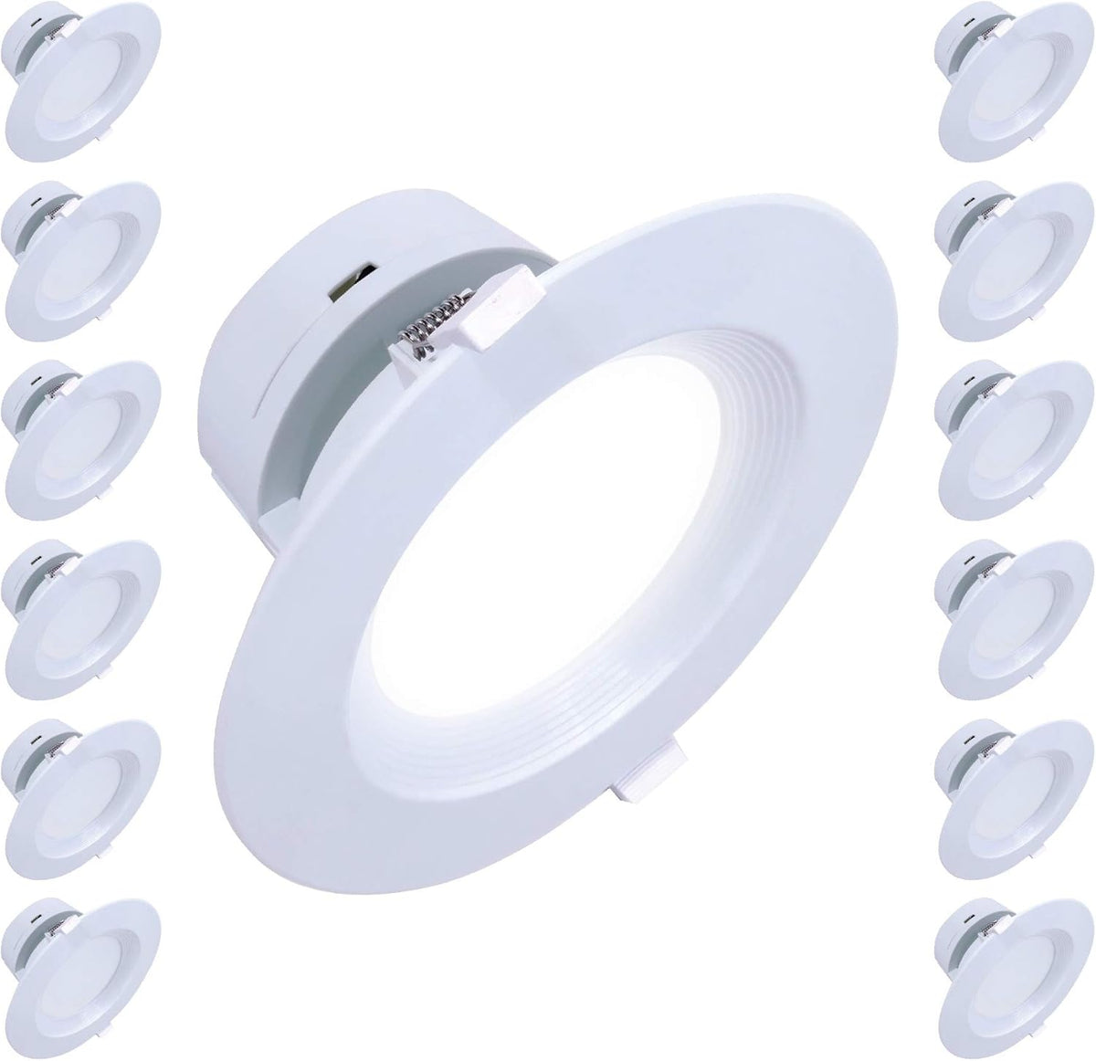 12 Pack 6 Inch Canless LED Downlight 9W 700 Lumens Soft White 2700K M990