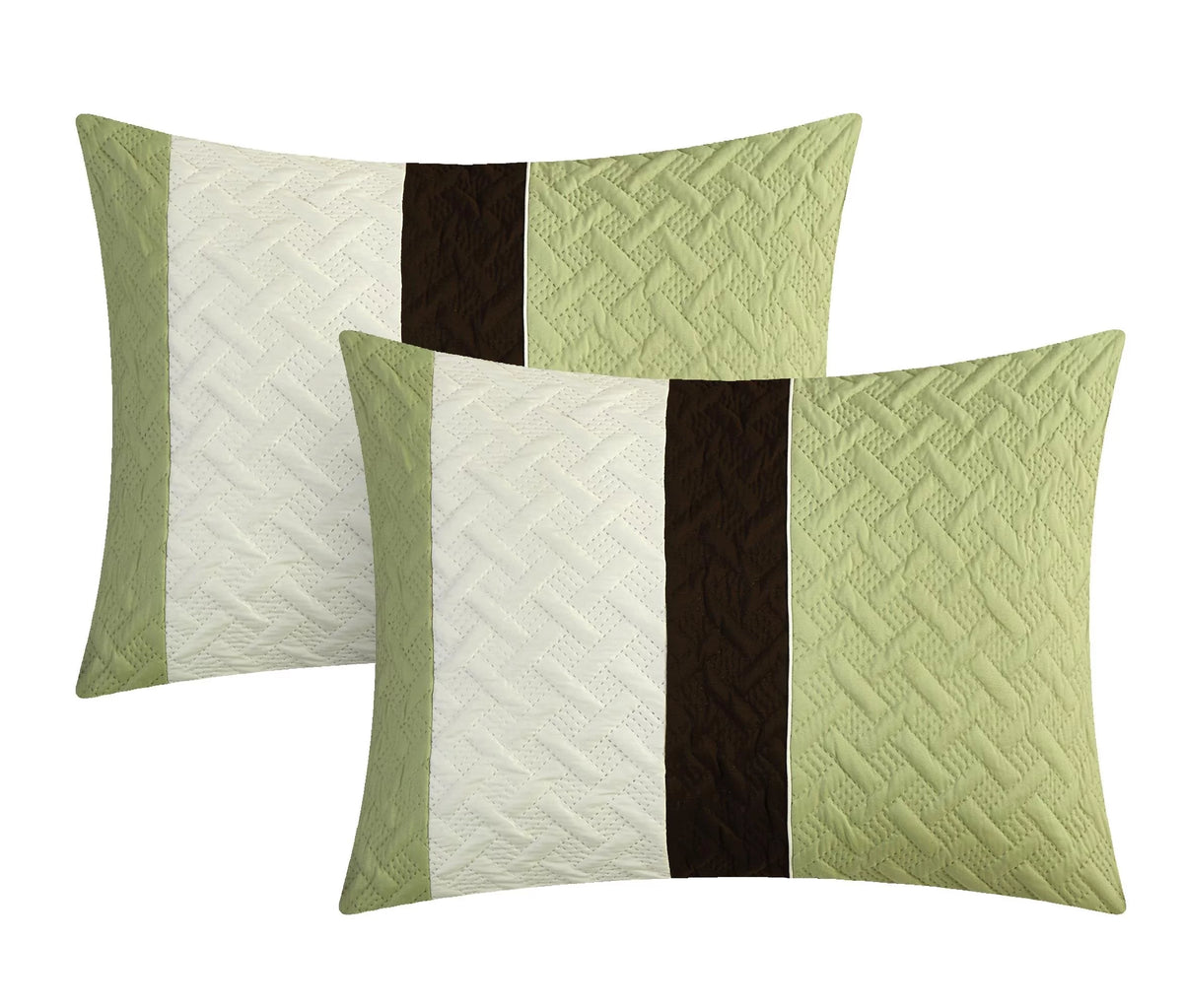 Queen 10 Pieces Green Bed In A Bag E1843