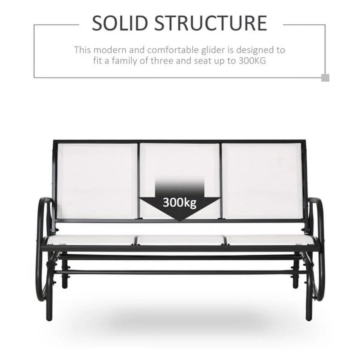Outdoor Glider Bench for 3 B2159