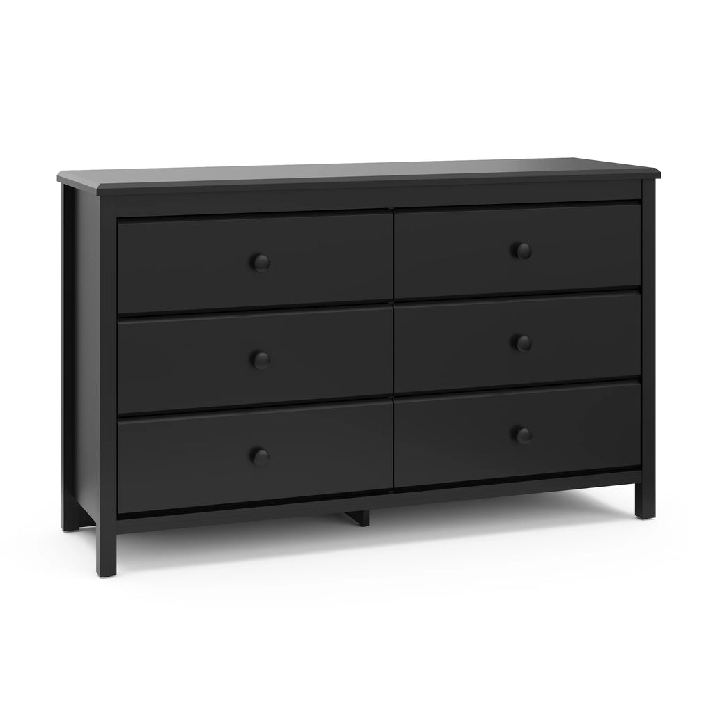 White 6 Drawer Kids Double Dresser L5203