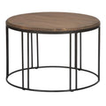 28 in. Solid Wood Round Distressed Coffee Table V766