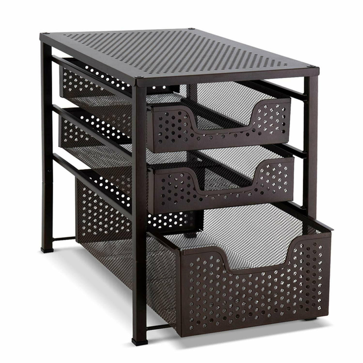 Bronze 3 Tier Sliding Cabinet Organizer P803