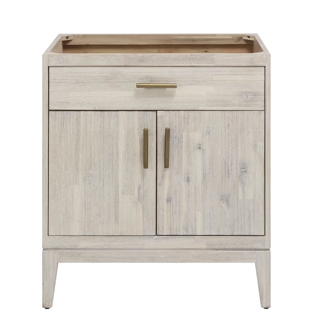30" Free Standing Hardwood Vanity Cabinet Only Chalky White Z11823