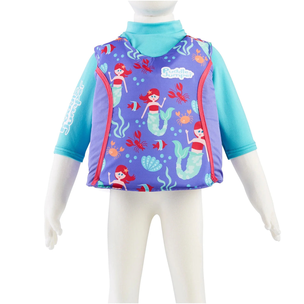 Mermaid 2-in-1 Life Vest with Rash Guard for Children 33-55 Pounds Q91185