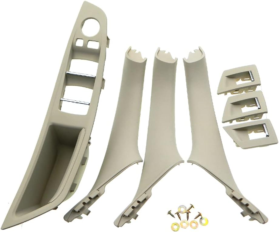 7PCS Carbon Fiber Pattern Inner Trim Door Handle Replacement Pack of 2 I8738