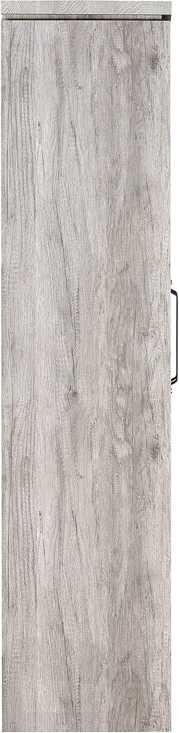 2-door Curio Cabinet Grey Driftwood and Clear T713