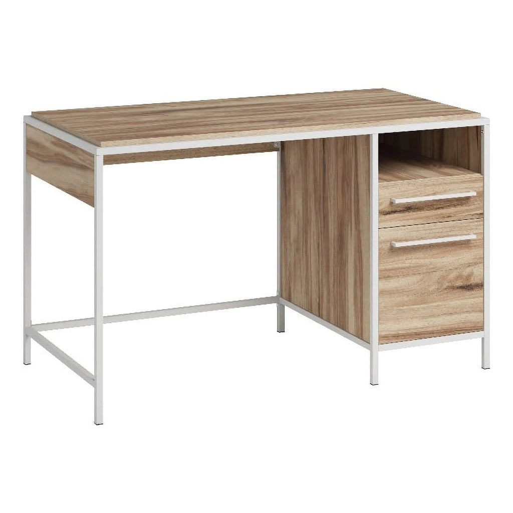 Kiln Acacia Brown Engineered Wood Metal Desk X3508