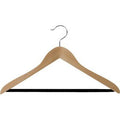 Natural Wood Suit Hanger with Non Slip Pant Bar, Pack of 50 X330047