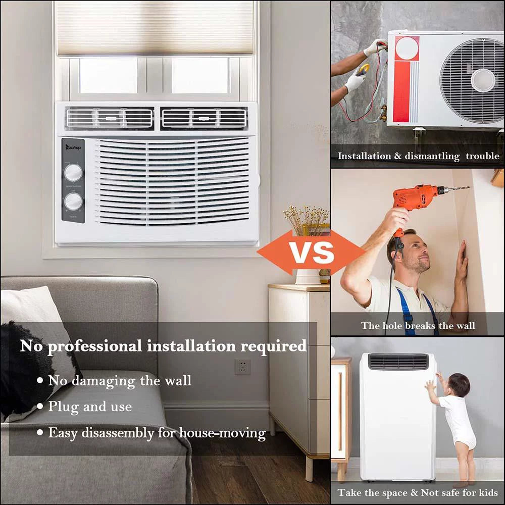 5000BTU White Window Air Conditioner S841