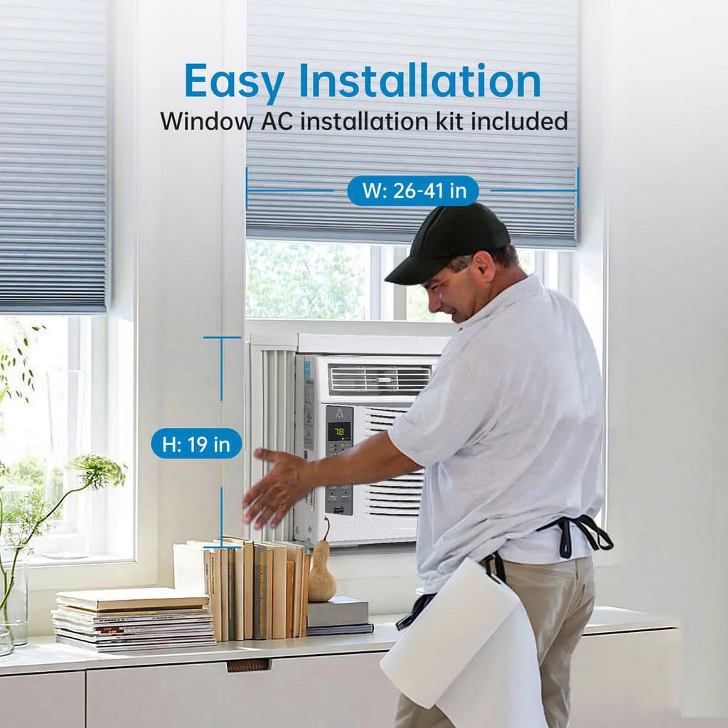 8,000 BTU Smart WiFi Window-Mounted Air Conditioner U633809