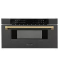 Built-In Microwave Drawer in Black Stainless Steel L897310