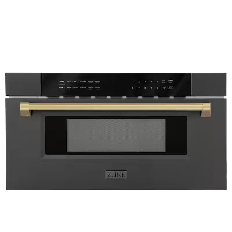 Built-In Microwave Drawer in Black Stainless Steel L897310