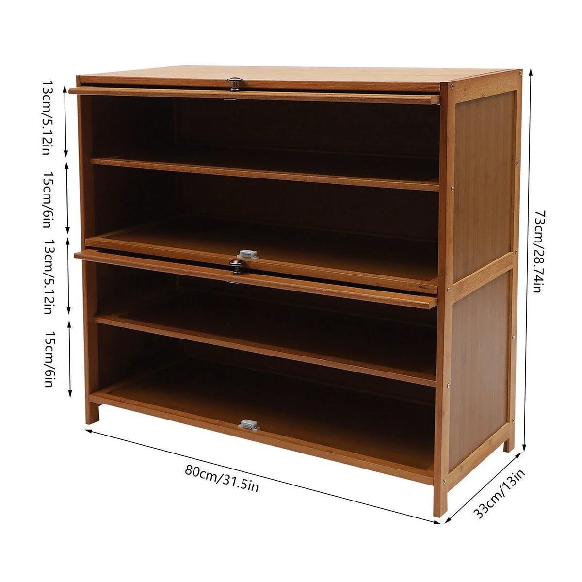 5 Tier Bamboo Shoe Rack Storage Bench C56641