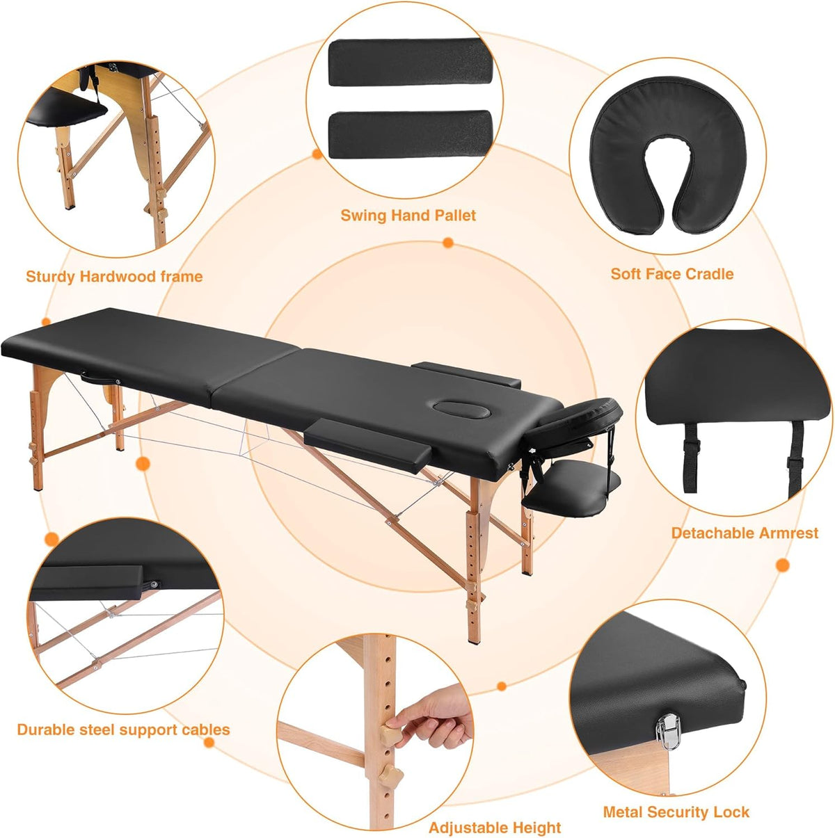 Portable Massage Table with Carrying Case M839