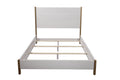 King Wood Panel Bed in White Q170