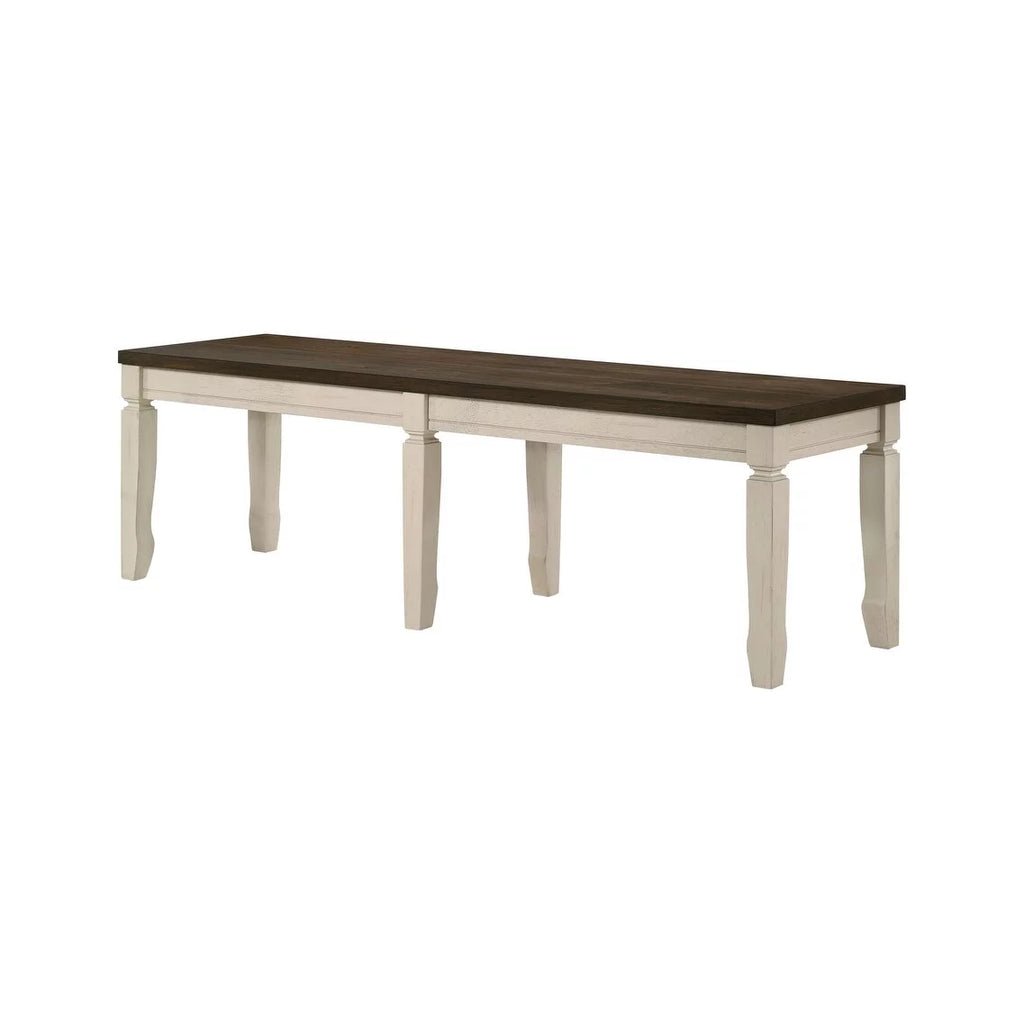 Weathered Oak and Cream Bench M767844